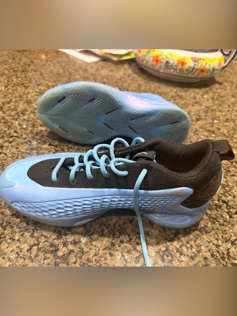 adidas Kids Sneakers - Black and Light Blue Accents